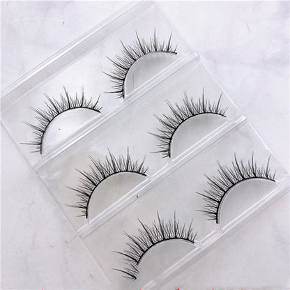 Tips And Tails Clusters Thickened Sparse Long A-type False Eyelashes With Glue