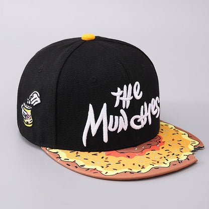 Flat Brim Missing Corner Snack Baseball Cap Personality Male And Female Adult Sun-proof Sports Hat