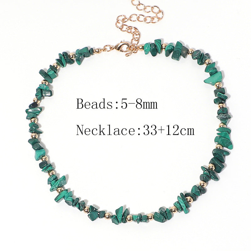 Irregular Turquoise Necklace Retro Simple Handmade Necklace