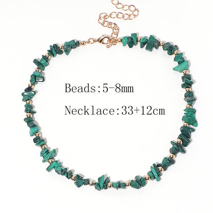 Irregular Turquoise Necklace Retro Simple Handmade Necklace