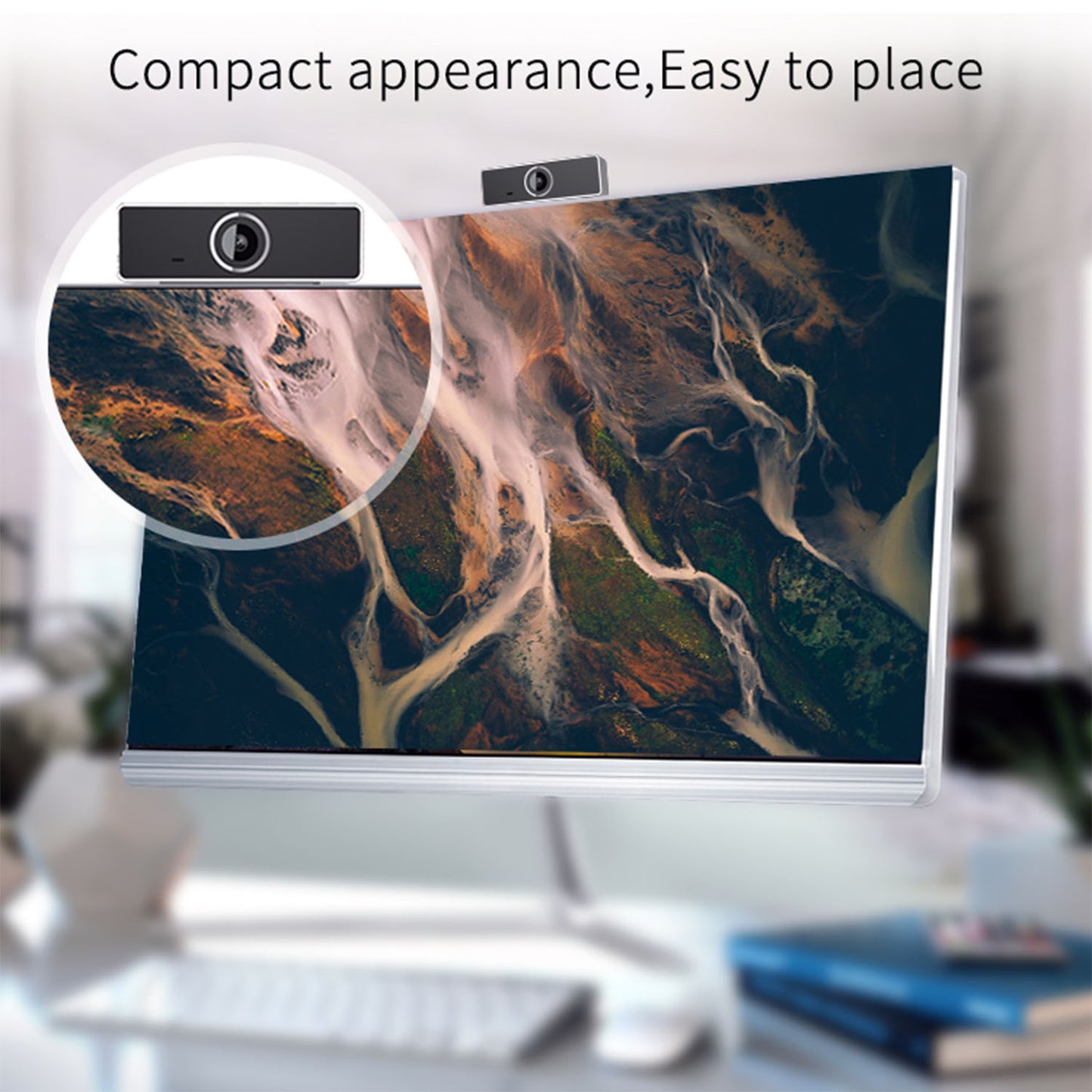 1Pc FHD 1080P Webcam USB PC Computer Webcam Auto Focus With Microphone 60-Degree Widescreen Desktop Laptop Webcam Live Streaming Webcam With Rotatable Clip For Live Broadcast Video Calling Conferencin