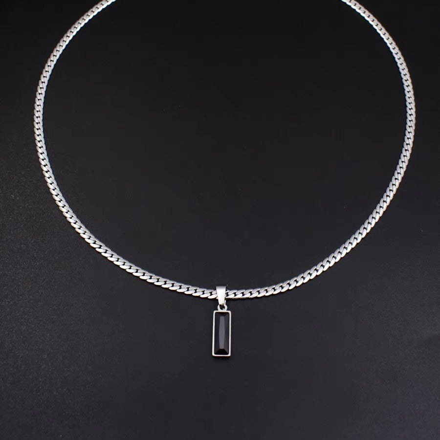 New Black Zircon Pendant Necklace For Women