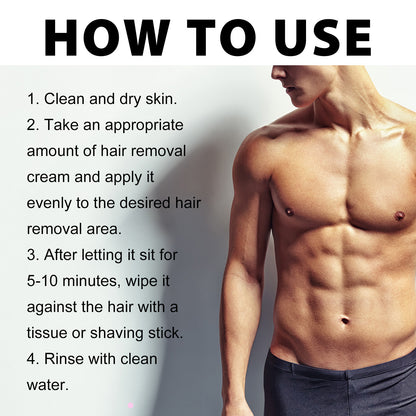 Men's Lip Removal Beard Armpit Hand And Leg Hair Mild And Non-irritating Body Depilatory Cream