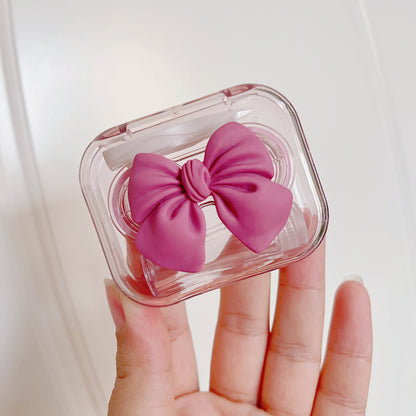 Bow Contact Lens Box Female Cute Japanese Light Simple And Transparent