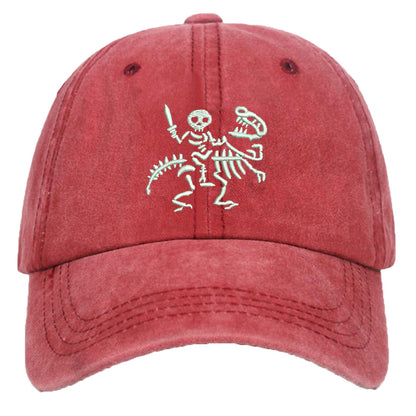 Men's Versatile Knight Dinosaur Embroidered Baseball Cap