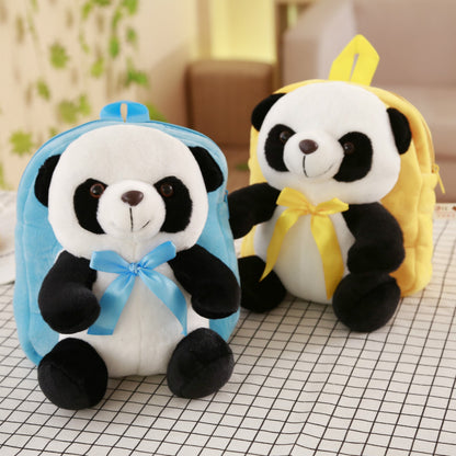 Plush panda school bag