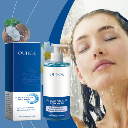 OUHOE Salicylic Acid Shower Gel Gently Cleanses Body Skin, Exfoliates Oil Control And Moisturizes Refreshing Body Wash