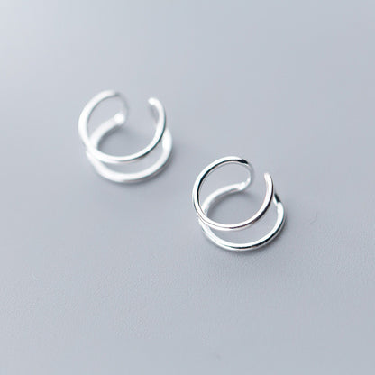 Double-layer line ear clip without pierced earrings