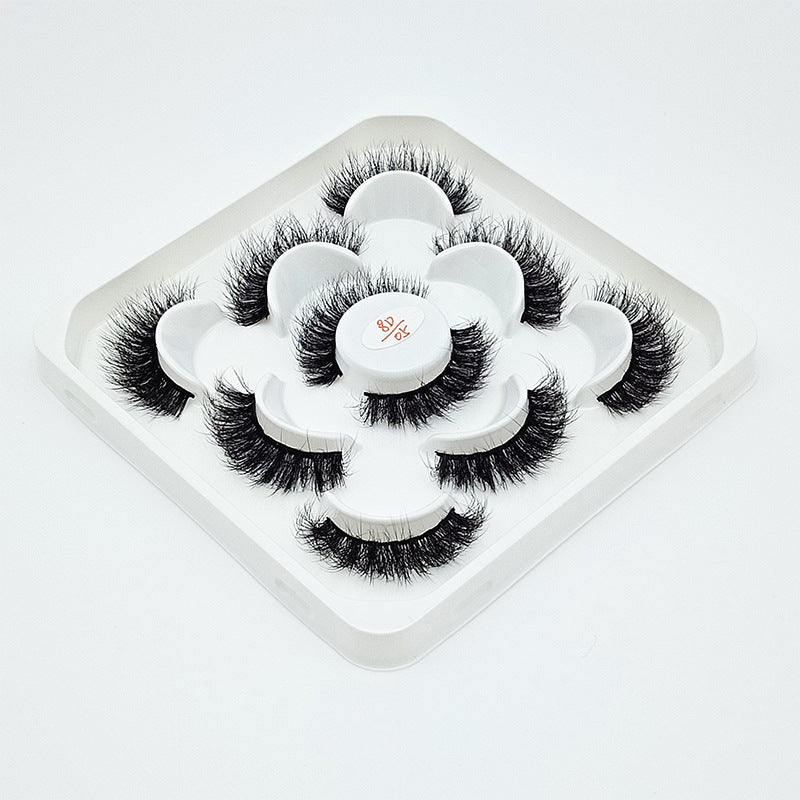 Five Pairs Of Fake Eyelash Flower Plate For Hair Frying