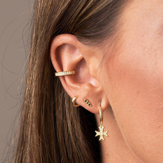 Simple And Elegant Ins Style S925 Sterling Silver C Shaped Versatile Classic Simple Ear Clip Earrings Ear Ring Ear Clip