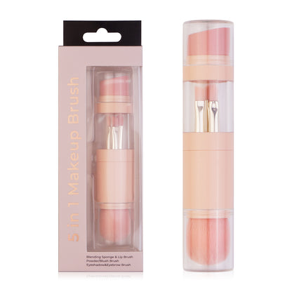 5-in-1 Makeup Brushes Multifunctional Portable Foundation Eyeshadow Puff Powder Maquillaje Cosmetic With Brush Cleaning Bowl