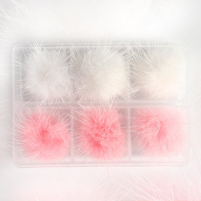 Nail Hair Ball Magnet Detachable Jewelry