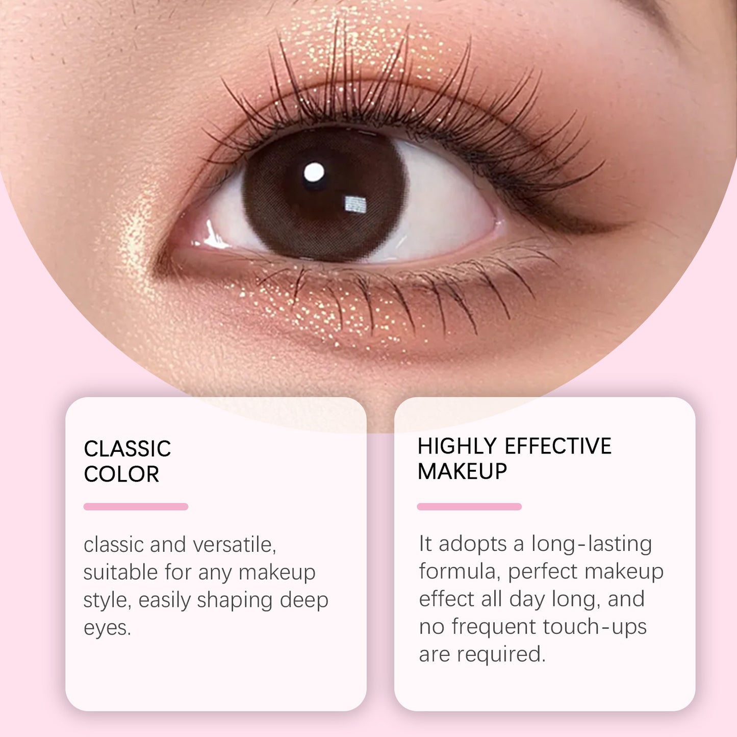 Monochrome Eye Shadow Plate Color Rendering Long-lasting Portable