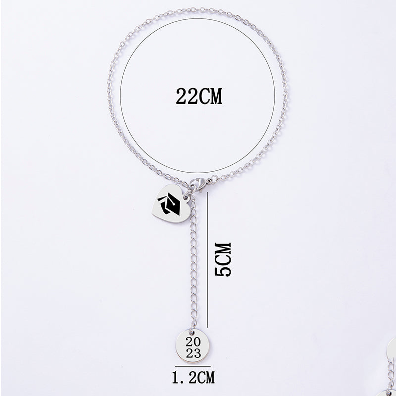 New Dr. Cap Round Anklet Gold Silver Stainless Steel Anklet