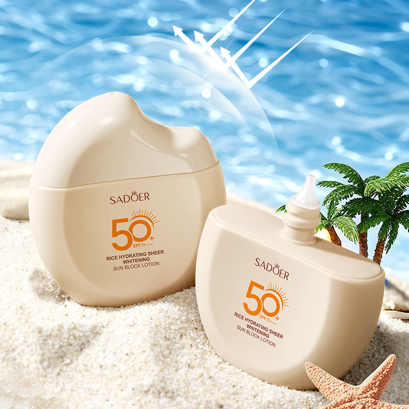 SADOER Rice Moisturizing Transparent Whitening Sunscreen Lotion SPF50 PA 60g