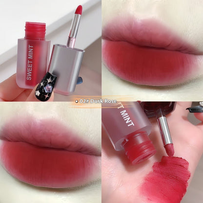 Velvet Lip Lacquer Matte Finish Long Lasting And Does Not Fade No Stain On Cup Lip Mud