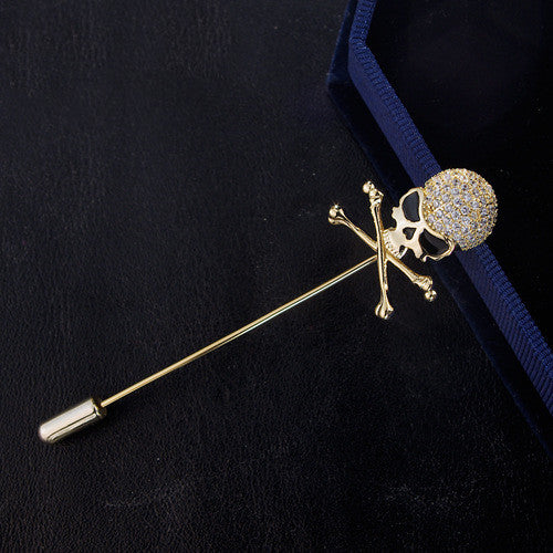Pin Brooch Men's Cool Skull Badge Corsage