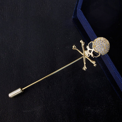 Pin Brooch Men's Cool Skull Badge Corsage