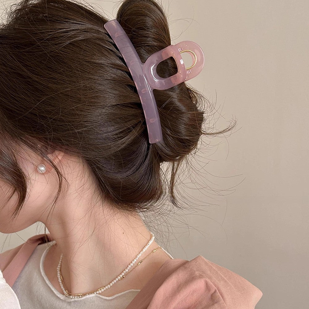 New Large Geometric Shark Clip Barrettes