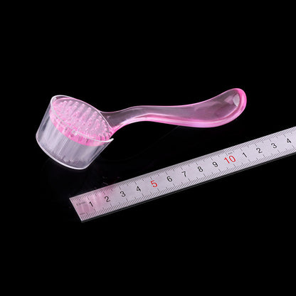 Manicure Round Head With Cover Nail Brush Long Handle Dust Cleaning Brush