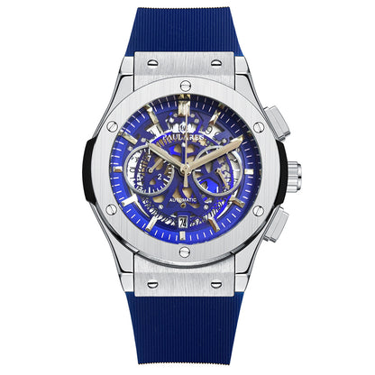 Multifunctional Rubber-Strap Quartz Stopwatch Mens Watch