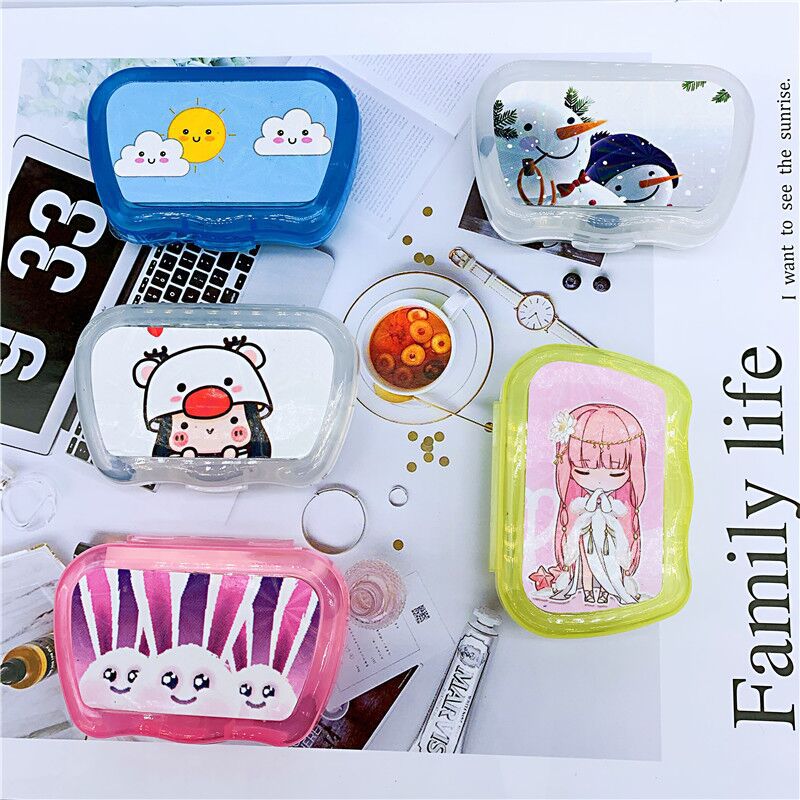 Cartoon Portable Contact Lens Case Color Lenses