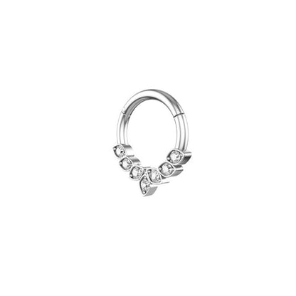 Stainless steel zircon nose ring