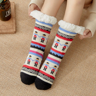 Warm and thick Plush sleeping socks