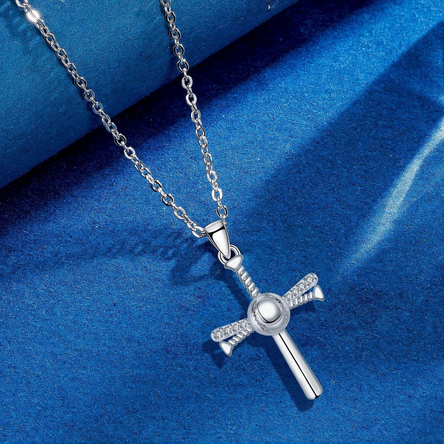 Card New Jewelry Baseball Cross Necklace For Women