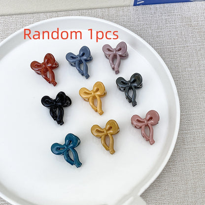 Candy Color Delicate Gradient Bow Small Hairclip Color Mini Jaw Clip