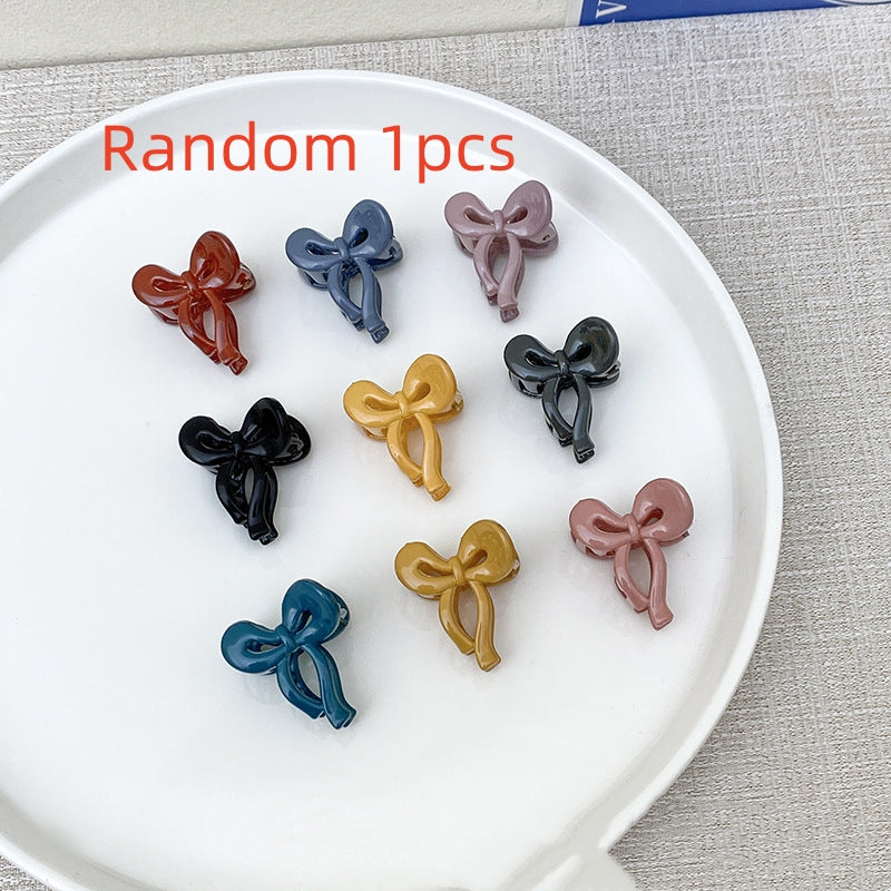 Candy Color Delicate Gradient Bow Small Hairclip Color Mini Jaw Clip
