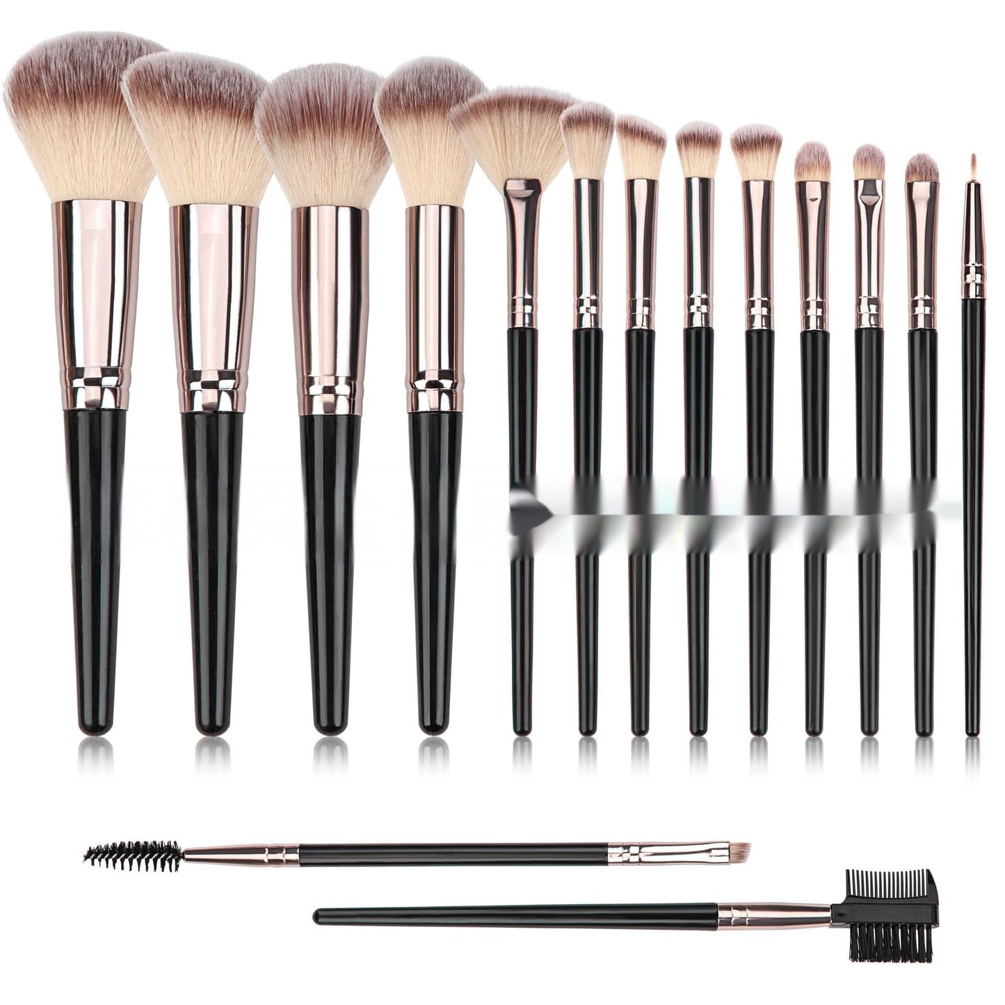 Black Makeup Brush Suit Foundation Eyeshadow Highlight