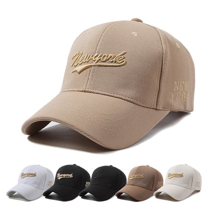 Hard Crown Baseball Cap Men's And Women's Embroidered Letters