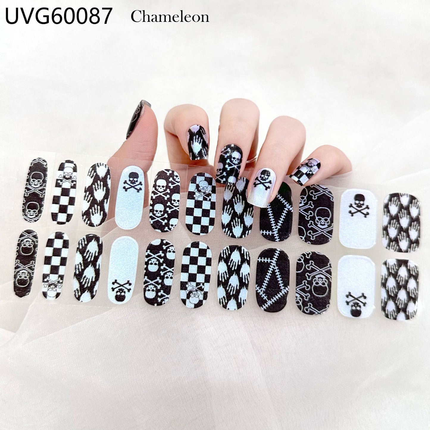 Ins Ice Transparent Nude UV Gel Nail Sticker