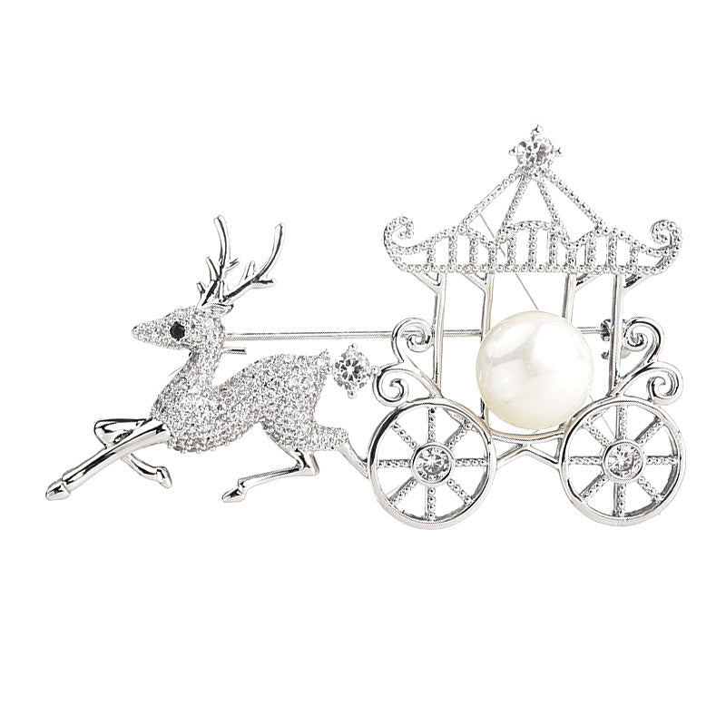 Fawn Zircon Brooch
