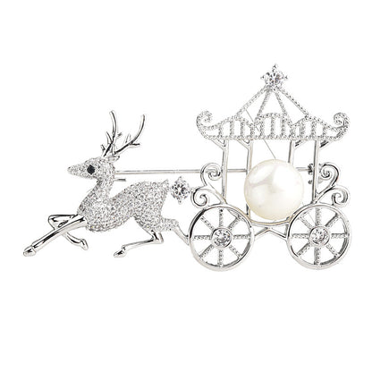 Fawn Zircon Brooch