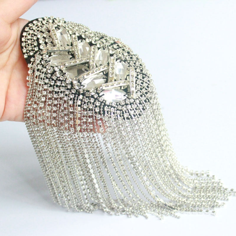 Fashion Dress Coat Fringed Epaulette Brooch