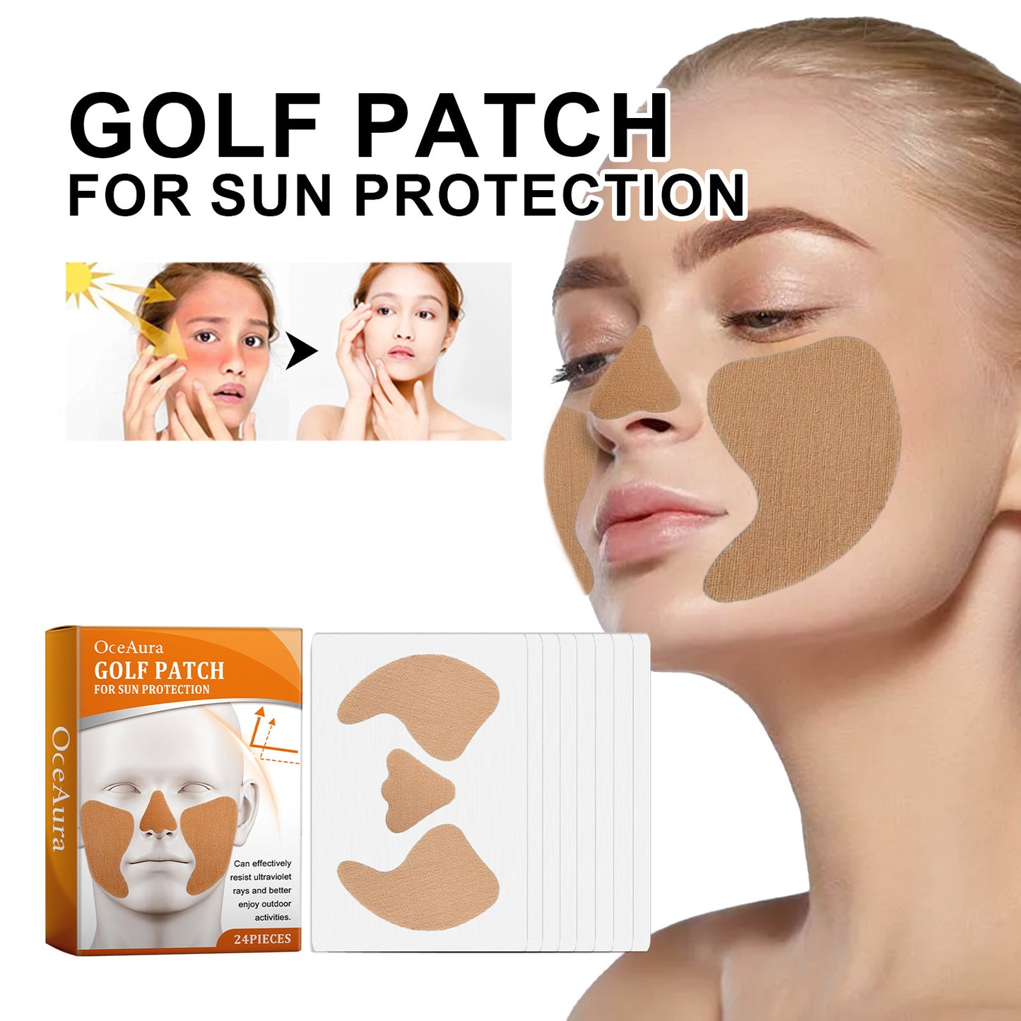 Golf Protective Patch Summer Outdoor UV Isolation Skin Comfortable Fit Protective Patch
