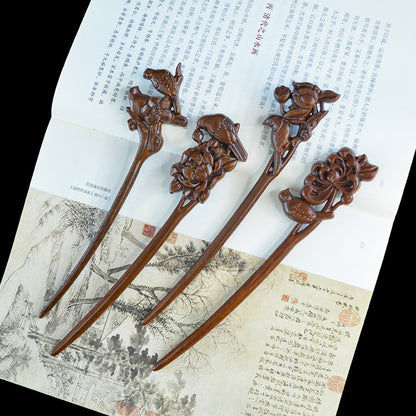 Gold Sandalwood Daily Updo Gadget Hair Claw Hairpin
