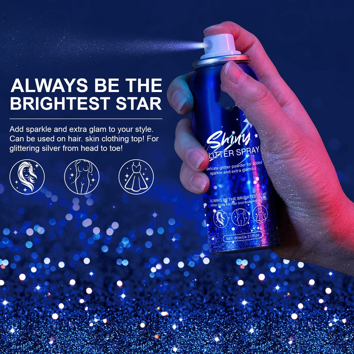 Not Easy To Makeup Party Stage Makeup Body Starry Sky Spray