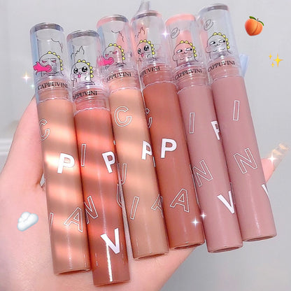 Little Dinosaur Lip Mud Vegetable Head New Lip Lacquer Matte Air Lip Mud Autumn And Winter