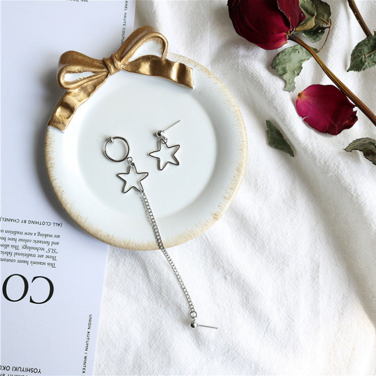 One-piece Ear Bone Clip Asymmetric Earrings