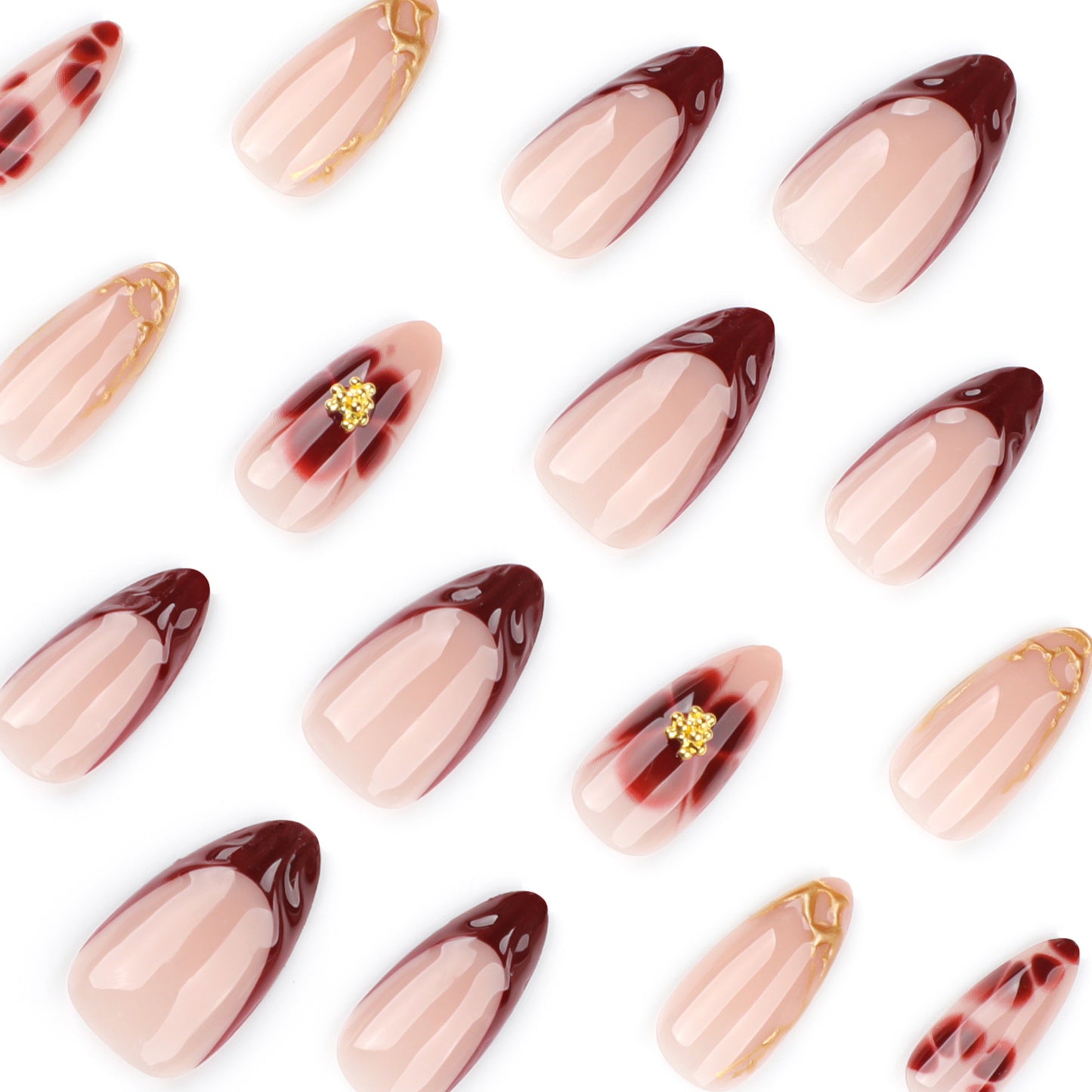 3D Wearable Nail Petals Flower Manicure Fake Nails