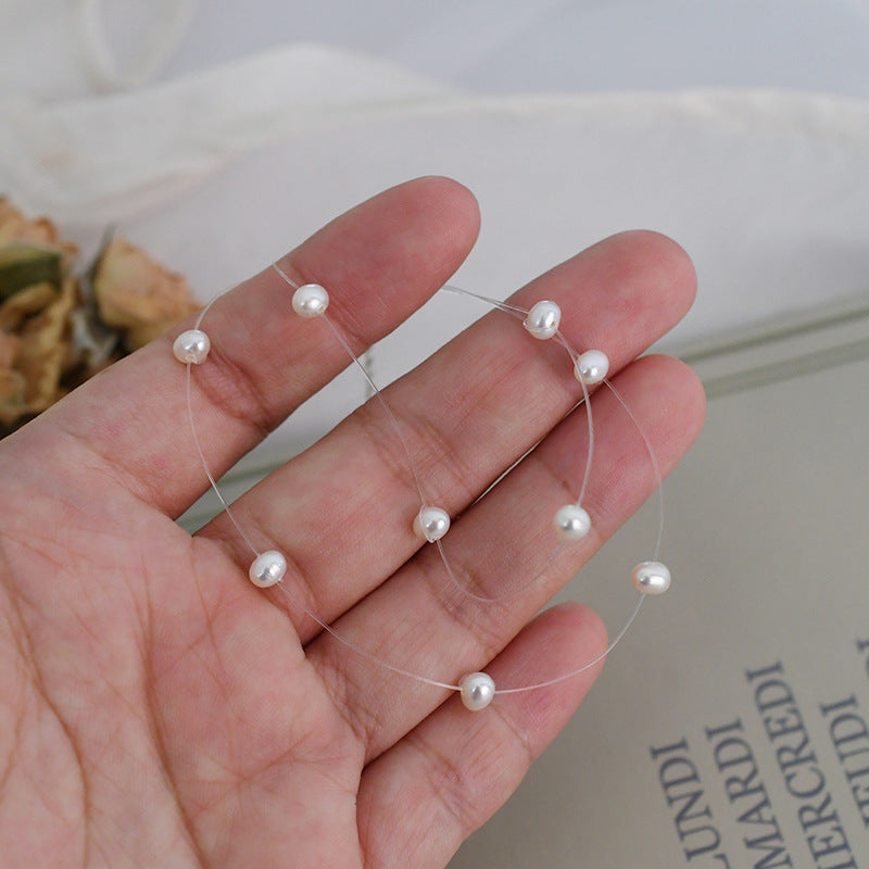 Water Short Necklace Invisible Line Necklace For Women
