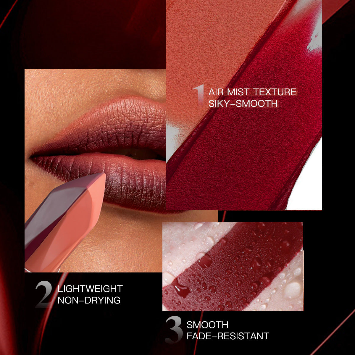 Soft-matte, Dual-tone, 2-in-1 Matte Longwear Lip Mud With A Pearly, Iridescent, And Velvety-matte Finishstain-proof And Smudge-resistant