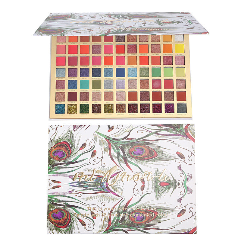 Feather 88 Color Eyeshadow European And American Makeup Palette Pearlescent Matte Gorgeous