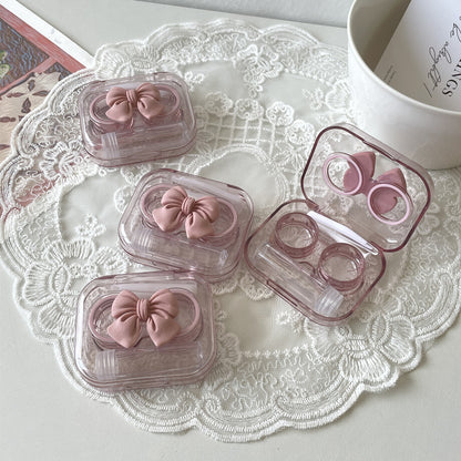 Transparent Contact Lens Case Mini And Simple One-piece Couple Box