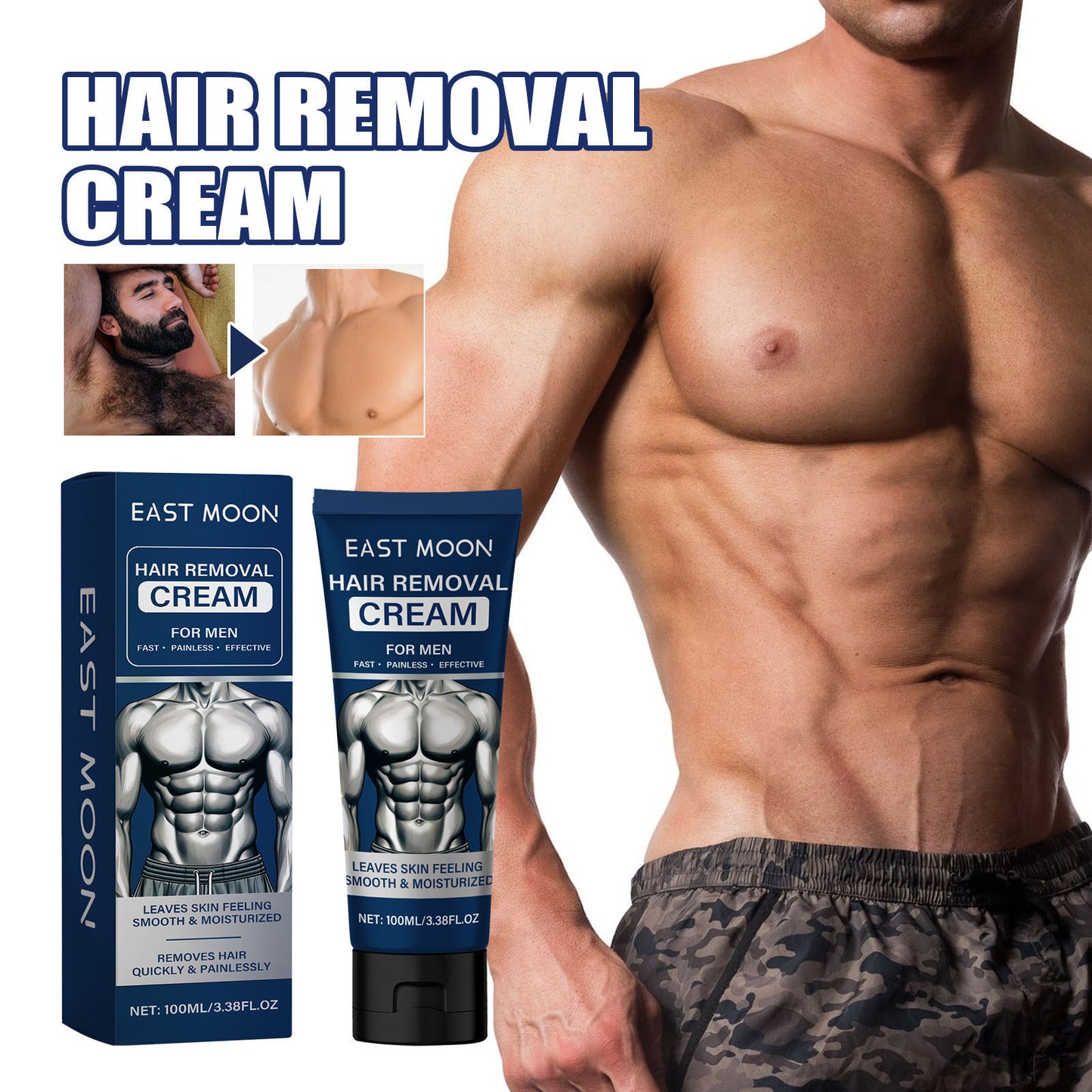 Men's Lip Removal Beard Armpit Hand And Leg Hair Mild And Non-irritating Body Depilatory Cream