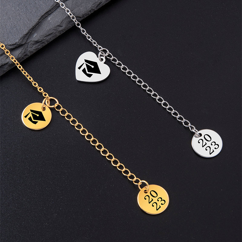 New Dr. Cap Round Anklet Gold Silver Stainless Steel Anklet