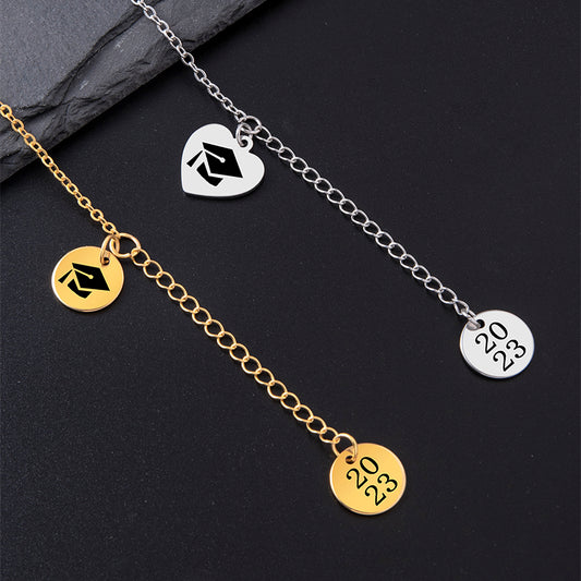 New Dr. Cap Round Anklet Gold Silver Stainless Steel Anklet